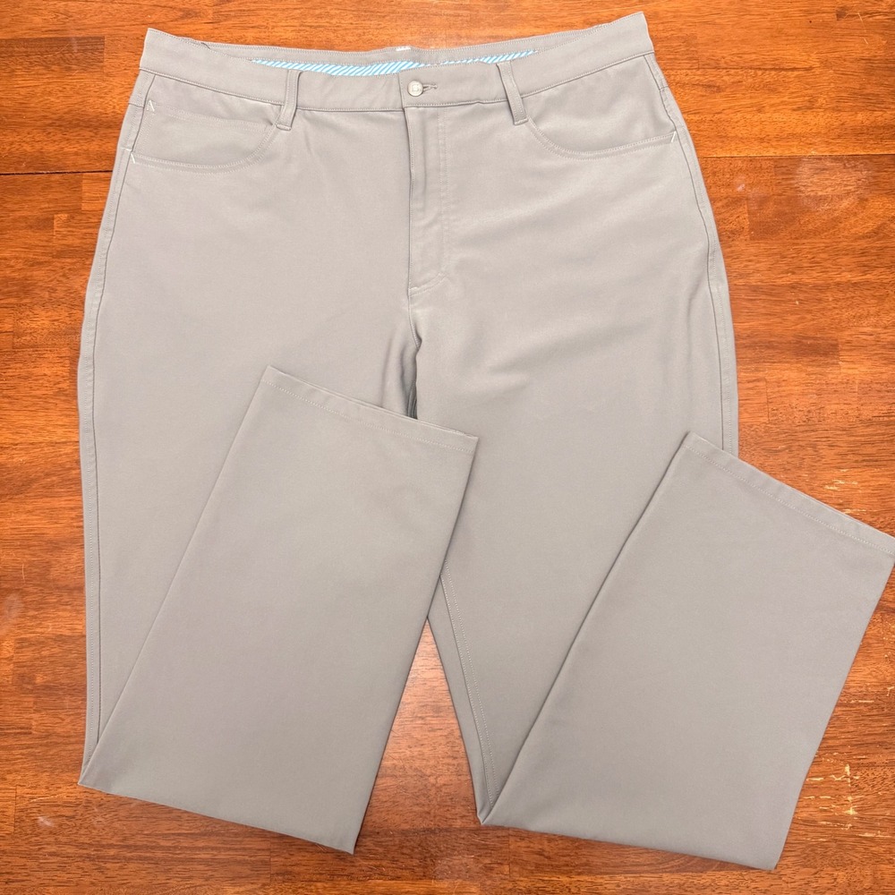 FootJoy FJ Athletic Fit Golf Pants Men's Gray Polyester Spandex W38 L32